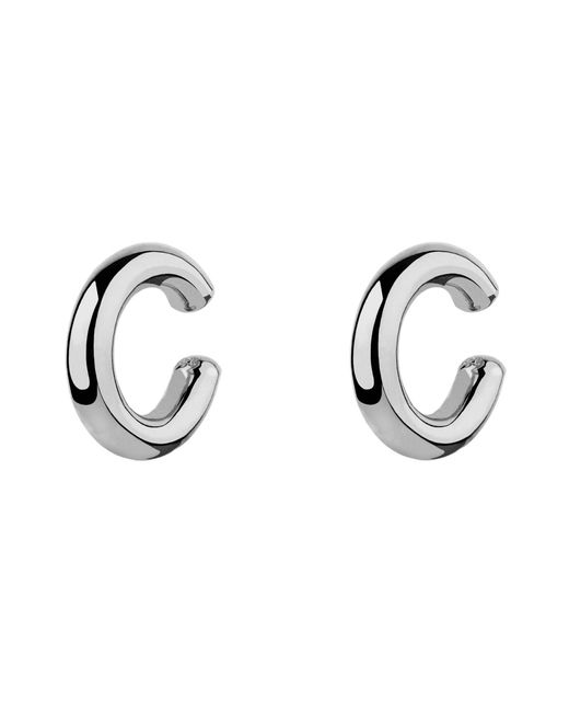Spero London Metallic Chunky Sterling Ear Cuff No Piercing Pair