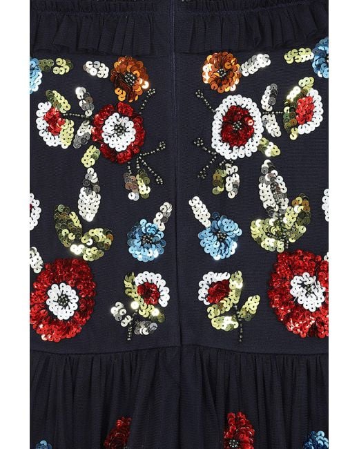 Frock and Frill Black Avisa Floral Sequin Maxi Dress