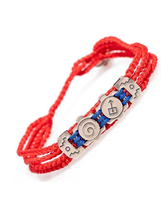 Ebru Jewelry Red Spiritual Soul Cord Striking Bracelet for men