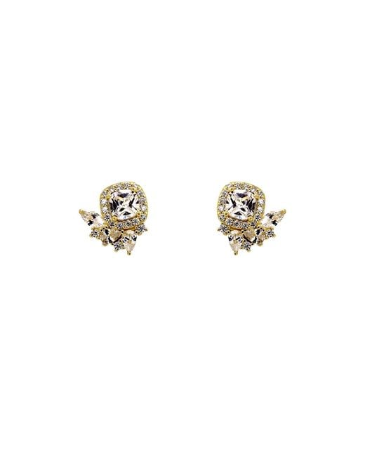 VicStoneNYC Fine Jewelry Metallic Unique Sparkling Vermeil Stud Earrings