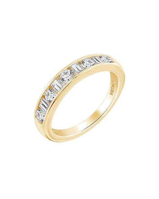 Diamonbliss Metallic Embellished With Swarovski One Carat Mixed Cut Eternity Ring