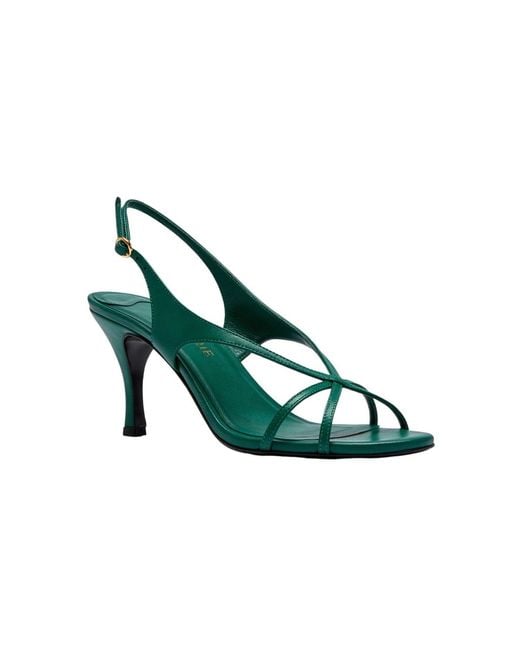 Florrie Green Matilda 75Mm Leather Strappy Sandal Billiard