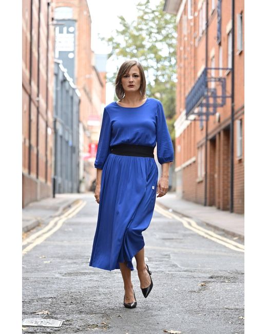 Frock Tales Blue Revival Midaxi Dress