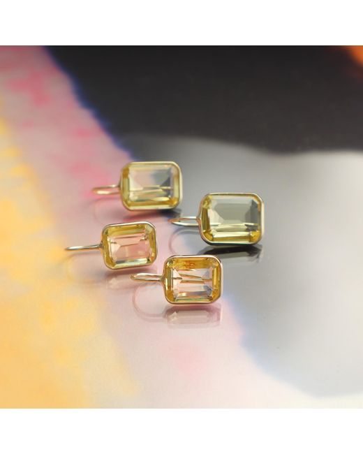 Hye Jane Jewelry Metallic Medium Gemma Lemon Hydro Quartz Earrings