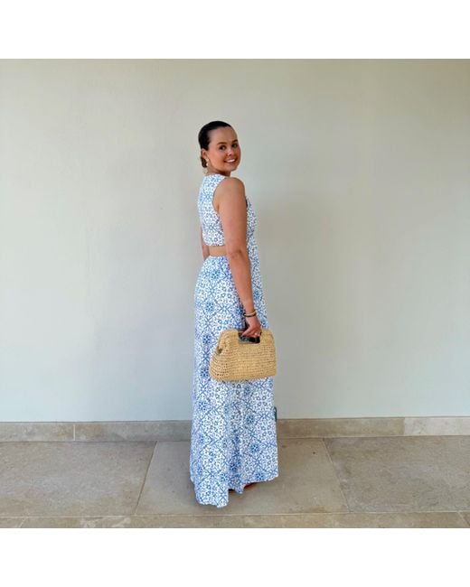 The Etta Collection Blue Augusta Maxi Dress