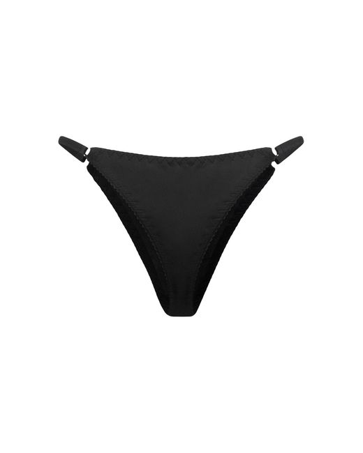 Daily Underwear Black Microfiber Adjustable String Panties