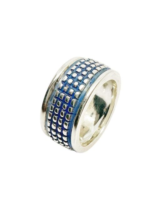 Tg-Jewellery by Tamara Gervasio Blue Crocodile Ring – Sterling With Ceramic Enamel for men