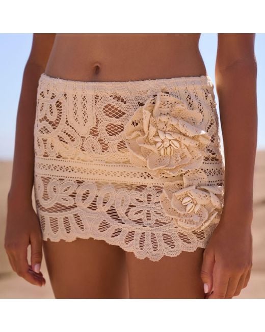 Aguaclara Natural Neutrals La Perle Mini Skirt