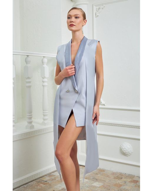 Lumina Eligma Blue The Glider Blazer Dress