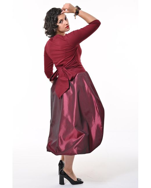 Frock Tales Red Enoki Puffball Skirt
