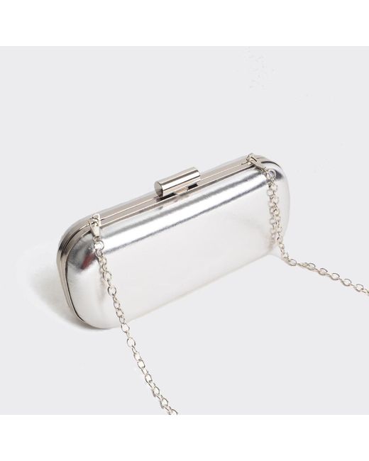 Springmoonatelier White Metallic Clutch Bag – Small Size, Big Elegance