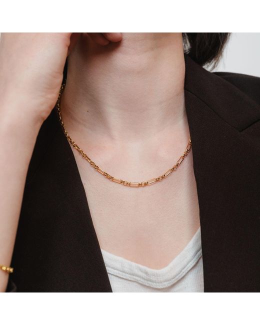 Nazzar Metallic Link Chain Necklace