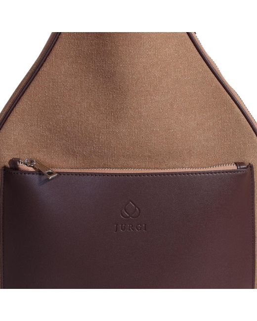 Jurgi Brand Purple Neutrals Canvas & Leather Tennis Racket Backpack for men
