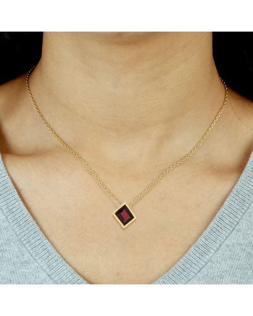 Artisan Red 18K Tourmaline Pendant