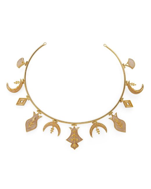 Dhwani Bansal Metallic Adjustable Hamsa Choker