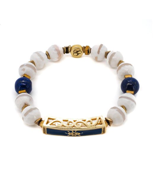 Ebru Jewelry Metallic Blue Amulet Bracelet