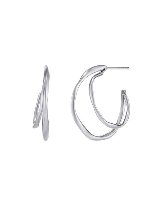 Tami&Tami White Heradi Wave Hoops
