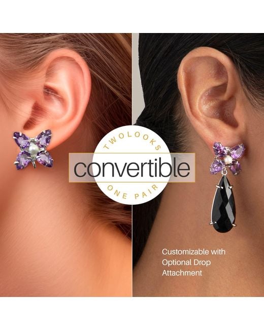 Bounkit Black Los Angeles Earrings Push Back