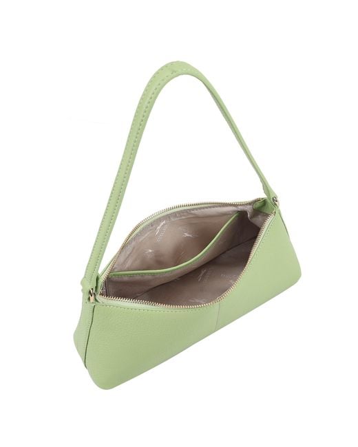 Paul Costelloe Green Zoey Leather Shoulder Bag