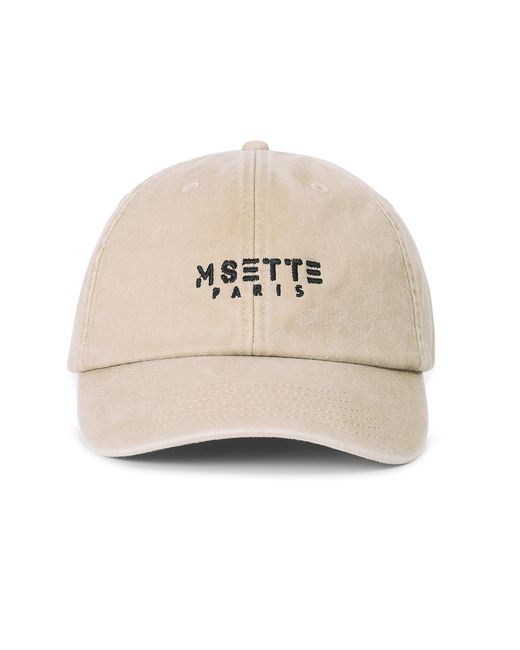 M Sette Paris Natural Neutrals Signature Embroidered Cap
