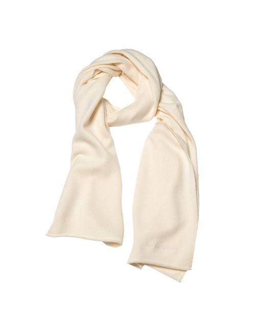 Bel Cashmere Natural Big Knitted Scarf Ivory