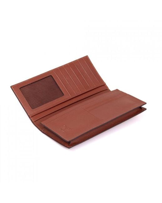 DAVID WEJ Red Long Bifold Wallet – for men