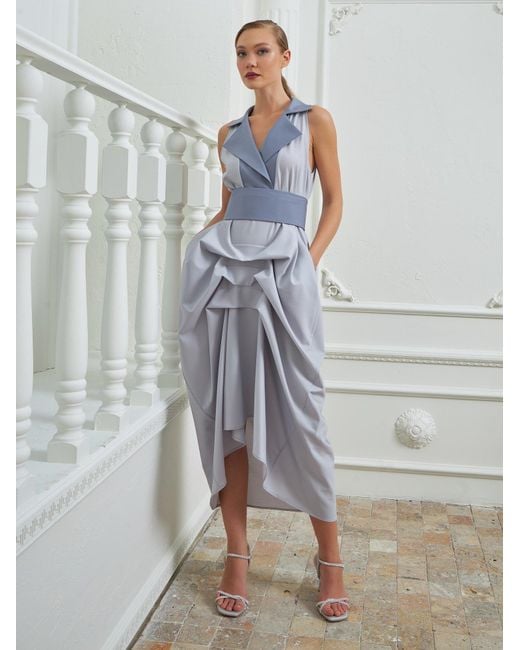 Lumina Eligma Gray The Tuxedo Dress