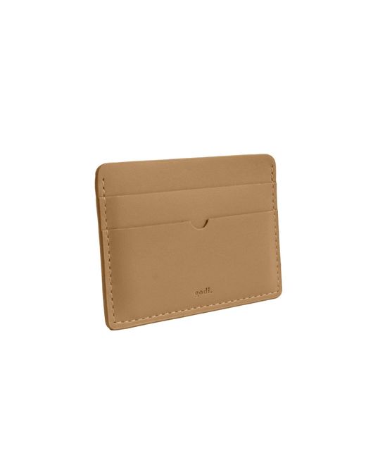 godi. Natural Neutrals Handmade Leather Card Case for men