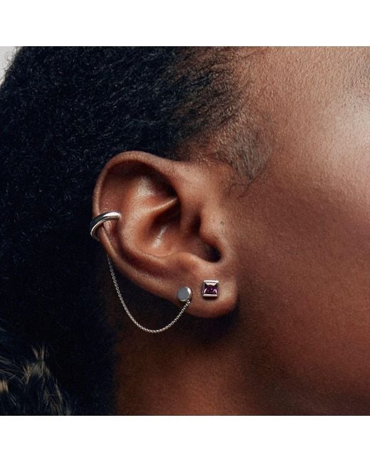 Onia Metallic Garnet Square Studs
