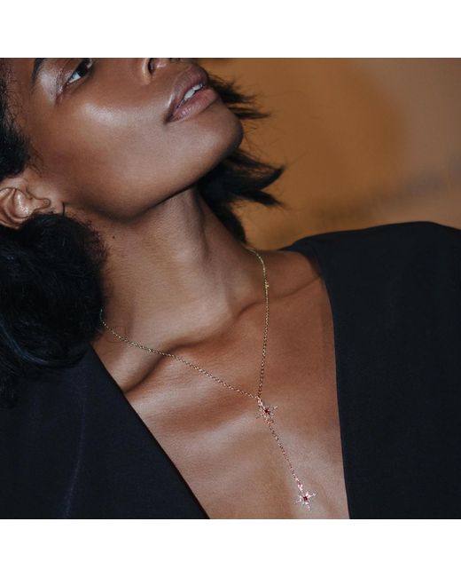 Studio Baloge Metallic Maelis Drop Necklace
