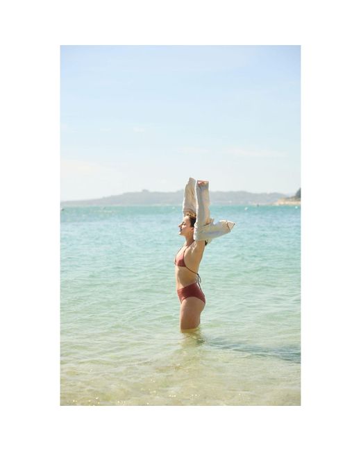 Solpardus Red Thea Terracotta Bamboo Bikini Bottoms