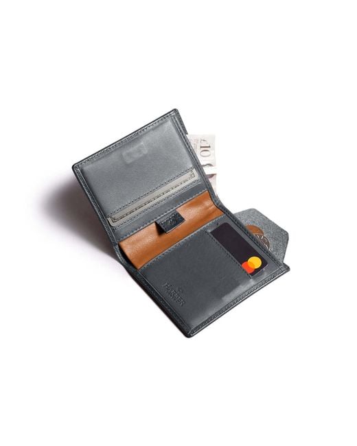 Harber London Black Leather Bifold Wallet With Rfid Protection for men
