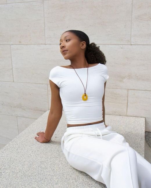 Kybele Studio Metallic Golden Glow Cord Necklace With Agate