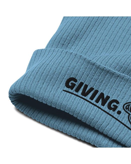 Anchor and Crew Blue Light Giving Gen. Organic Cotton Embroidered Beanie