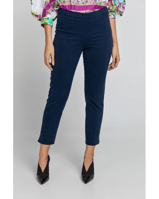 Conquista Blue Slim Fit Pants Fashion