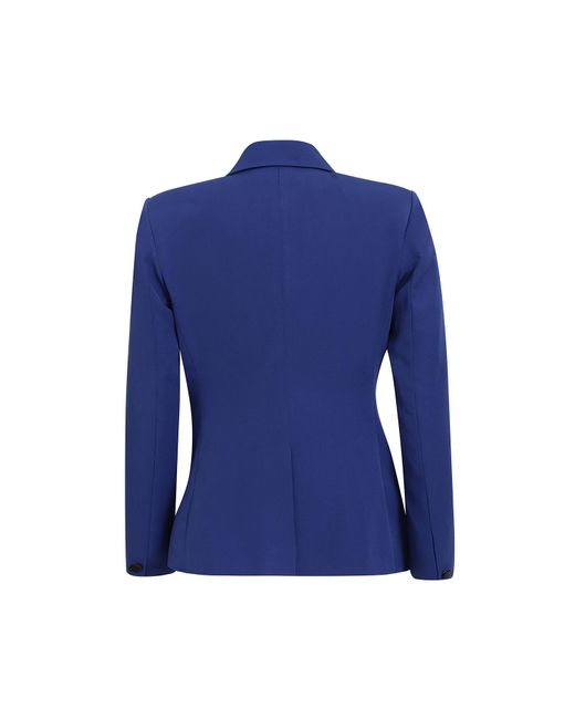 Point of View Label Blue Champion Colorblock Double Breasted Jacket For