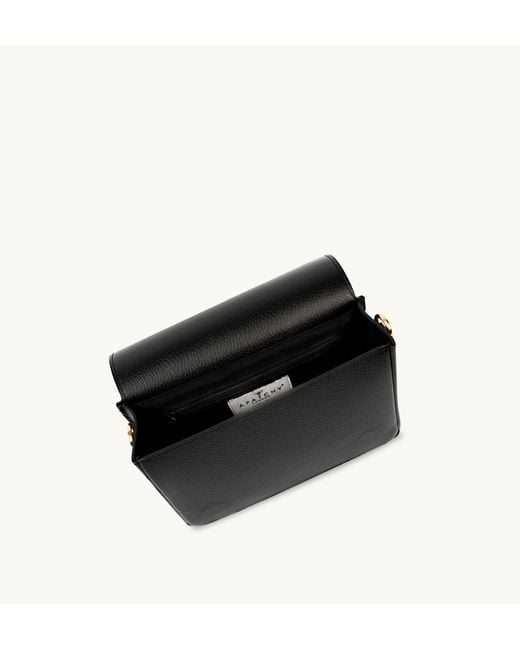 Apatchy London Black The Newbury Leather Crossbody Bag