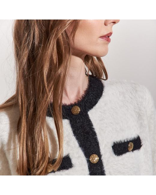 Roch Perel Multicolor And Fluffy Cardigan