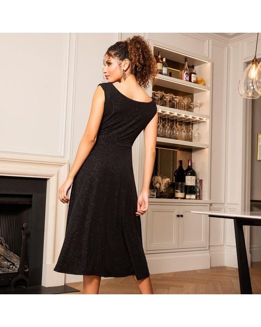 Alie Street London Black Darcie Cowl Neck Dress