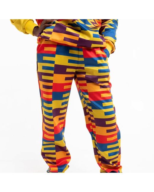 Ohema Ohene Orange Kente Print Tracksuit Co-Ord Set – Heritage Kente Print for men