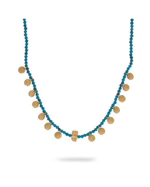 Ebru Jewelry Metallic Bohemian Coin Charm Choker Necklace