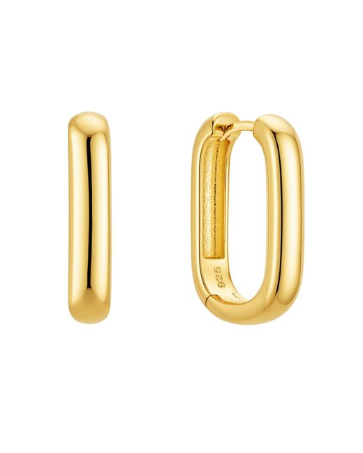 Nazzar Metallic Bold U Hoop Earrings