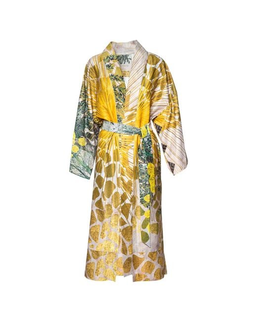 ARTISTA Yellow Fennel Maxi Kimono
