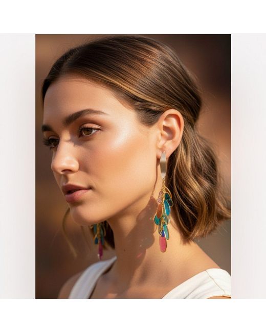 Sibylla Delphica Blue Vitreaux Glass Earrings