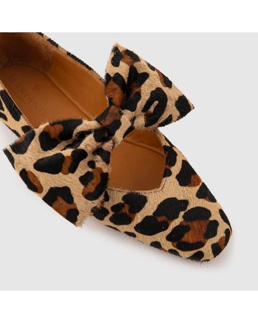 Mariano Shoes Brown Cacia Ballerina Leopard