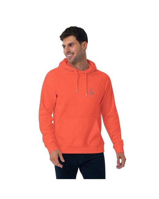 Anchor and Crew Red Burnt Just Drift. Seeker Organic Cotton Raglan Hoodie