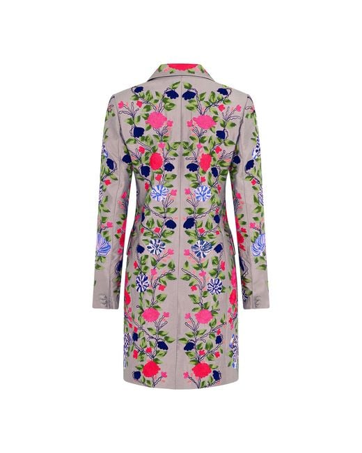 Beatrice von Tresckow Blue Fab Flowers Coat