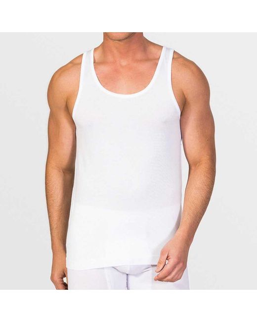 Zd - Zero Defects White Palace Tank Top – Luxurious Mercerized Cotton Fabric for men