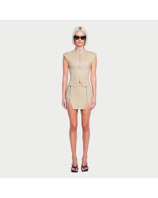OW Collection Natural Neutrals Marley Mini Skirt