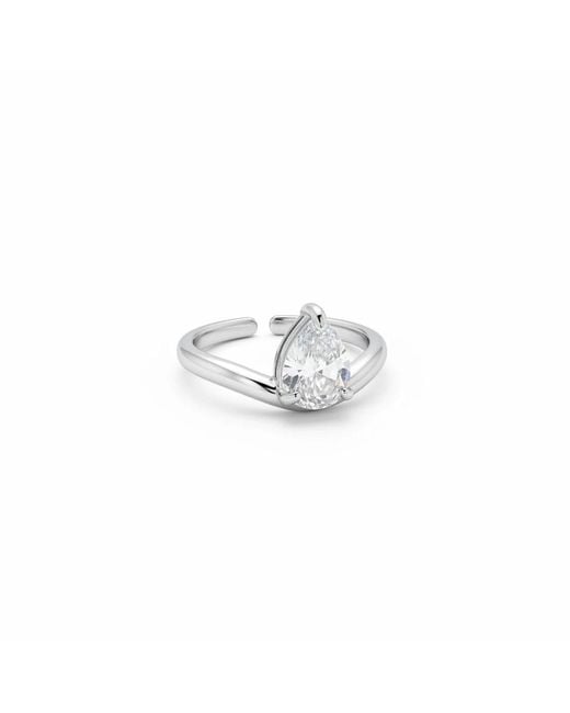 By Virgo White Etoile Ring